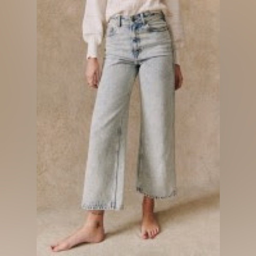 Sezane Le Crop - Size 2 - Edge Blue - Excellent used condition.